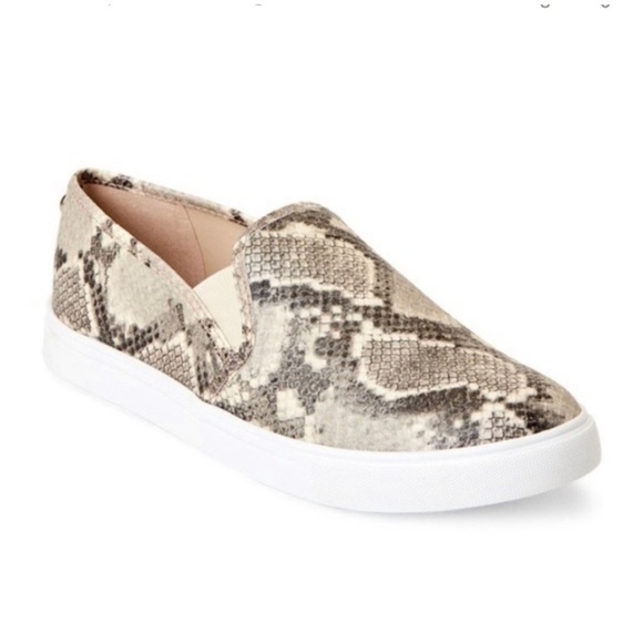 Steve Madden Safary Snakeskin Textured Slip On Sneakers - Picture 2 of 2
